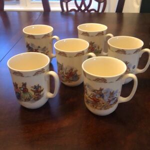 Royal Doulton l Set 6 Vintage Bunnykins Mugs